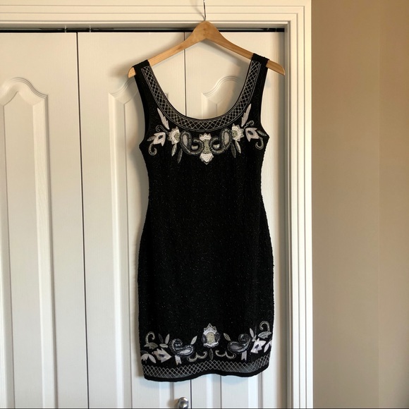 CHASE7 beaded black dress - Picture 1 of 4